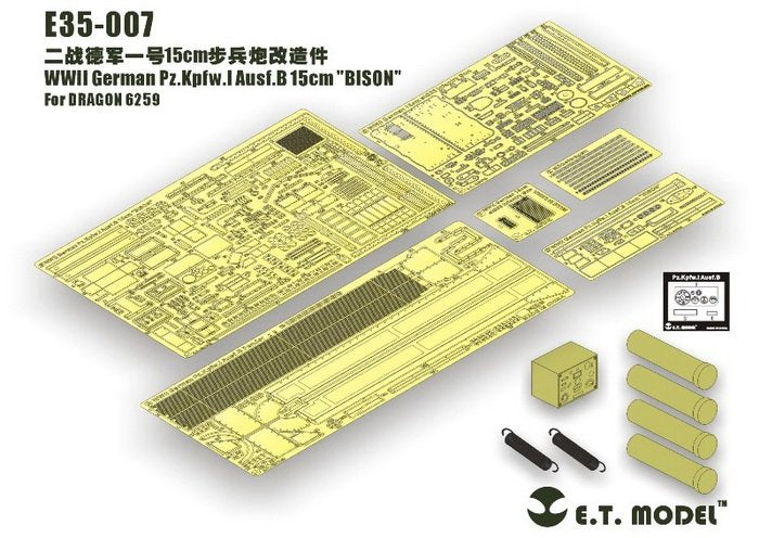 E.T. Model E35-007 WWII German Pz.Kpfw.I Ausf.B 15cm "BISON" (For DRAGON 6259) 1/35