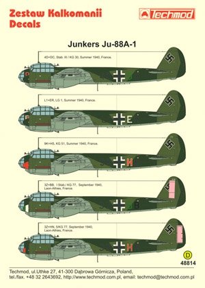 Techmod 48814 - Junkers Ju 88A-1 1/48 – immagine 2