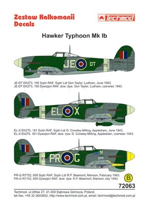 Techmod 72063 - Hawker Typhoon Ib 1/72 – image 2