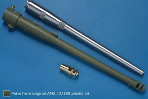 Canon français RB modèle 35B126 de 155 mm L/33 pour obusier automoteur français AMX 13/155 Mk F3, dédié à la maquette Heller (81151) au 1/35 – image 2