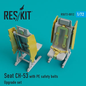 RESKIT RSU72-0012 Seat CH-53, MH-53 with PE safety belts for Revell, Italeri, Fujimi 1/72