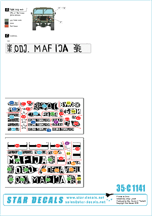 Star Decals 35-C1141 Serbian (SVK and VRS) T-34/85M, M60 PB, BRDM-2 and TAM 110 truck 1/35 – image 2