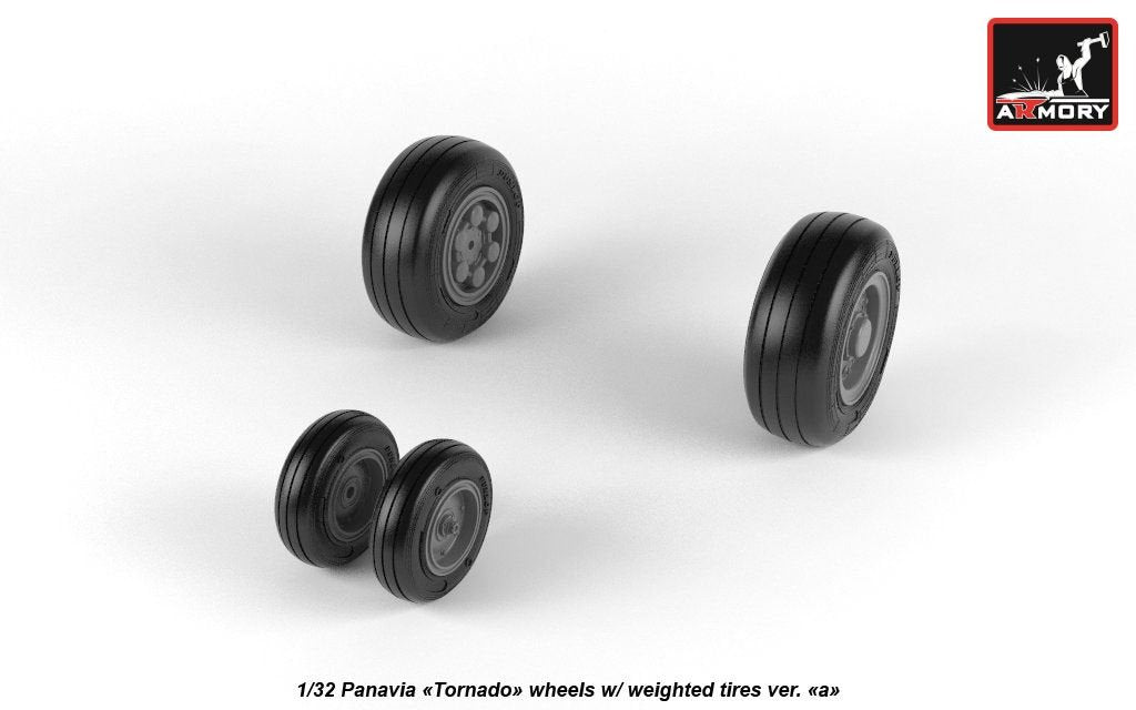 Armory Models AW32501a Panavia Tornado wheels, w/ tyres type “a” (DL) 1/32 – zdjęcie 4