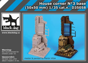 Black Dog D35058 House corrner N°3 base 1/35