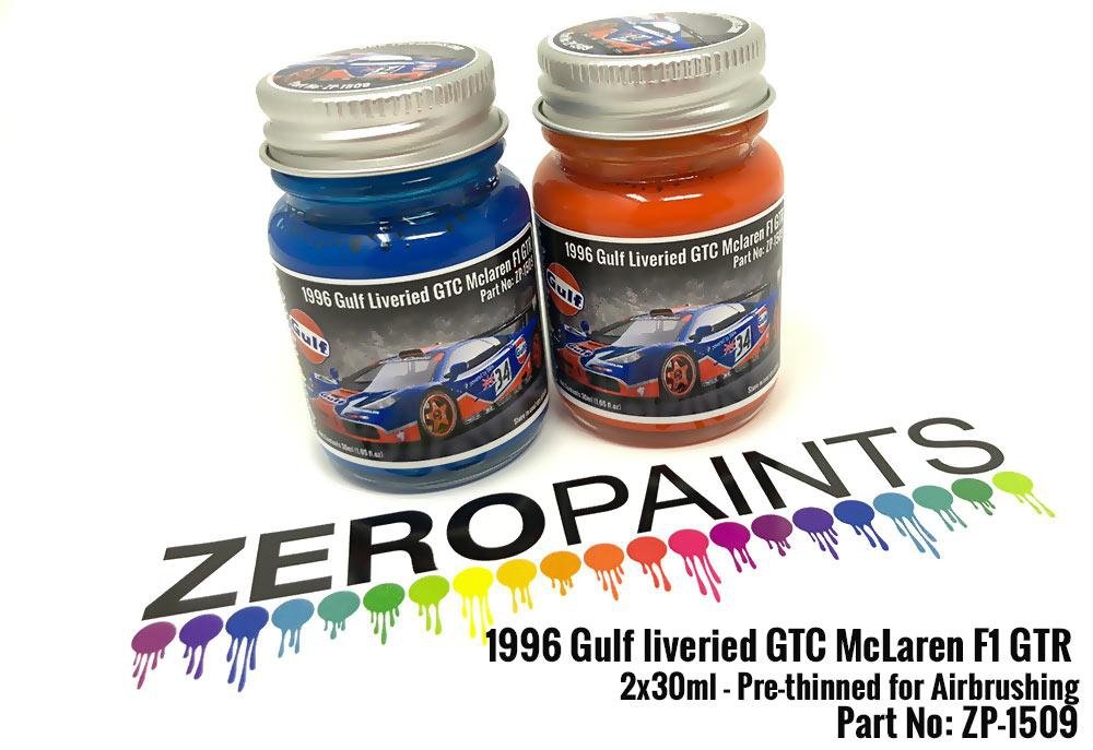 Zero Paints ZP-1509 - 1996 Gulf liveried GTC McLaren F1 GTR Paint Set 2x30ml – image 2