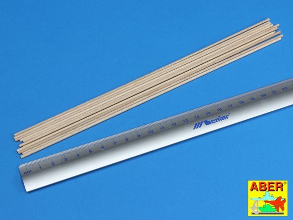 Aber WR2 Wood round rods 2.00 mm length 250 mm x 10 pcs. – image 2