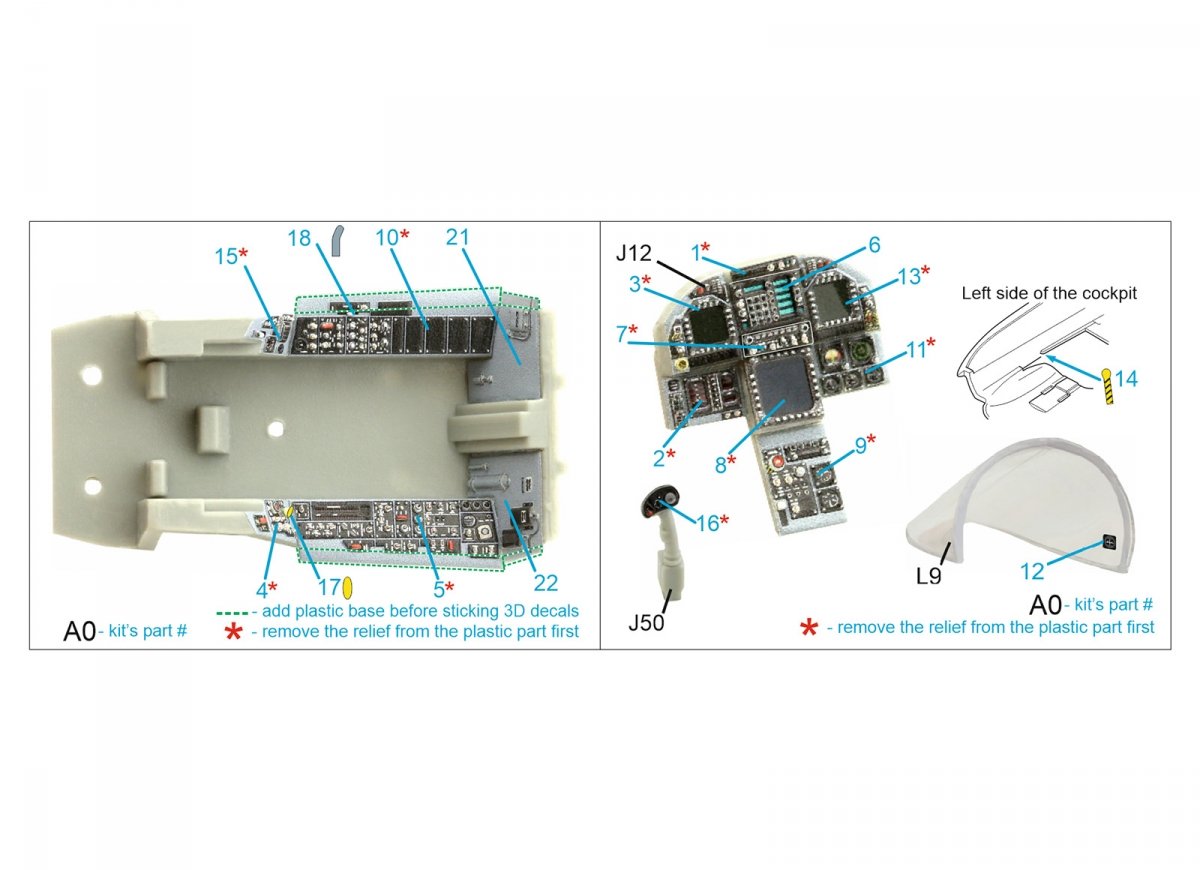 Quinta Studio QDS-48279 F/A-18C early 3D-Printed &amp;amp; coloured Interior on decal paper (HobbyBoss)(Small version) 1/48 – zdjęcie 2