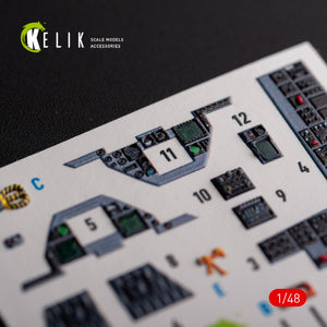 KELIK K48103 F-16A/C - interior 3D decals for Academy kit 1/48 – zdjęcie 2