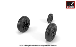 Armory Models AW32305 F-117A Nighthawk wheels w/ weighted tires 1/32 – zdjęcie 2