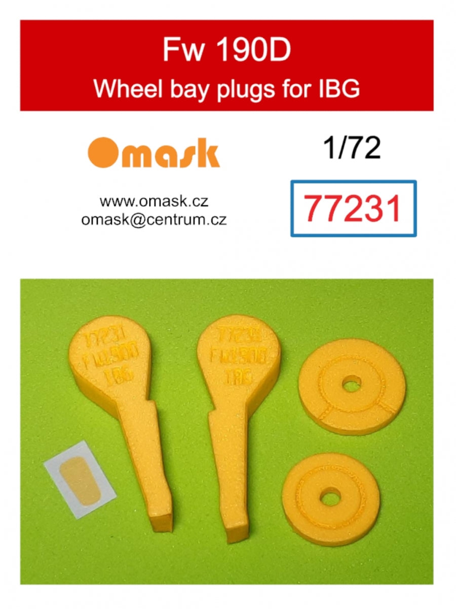 Omask 77231 Fw 190D wheel bay plugs (for IBG) 1/72