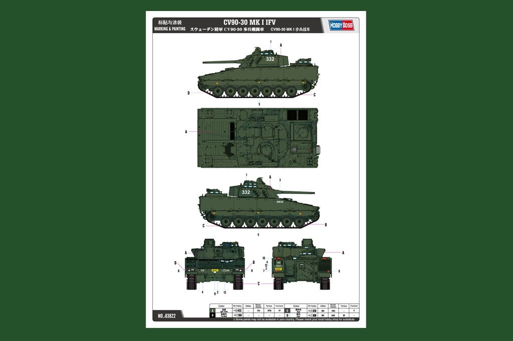 Hobby Boss 83822 CV90-30 MK I IFV 1/35 – image 3