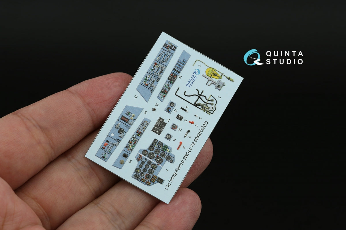 Quinta Studio QD+48409 Su-17UM3 3D-Printed &amp;amp; coloured Interior on decal paper (Hobby Boss) (with 3D-printed resin parts) 1/48 – zdjęcie 10