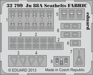 Eduard 32799 Ju 88A seatbelts FABRIC 1/32 Revell – zdjęcie 2