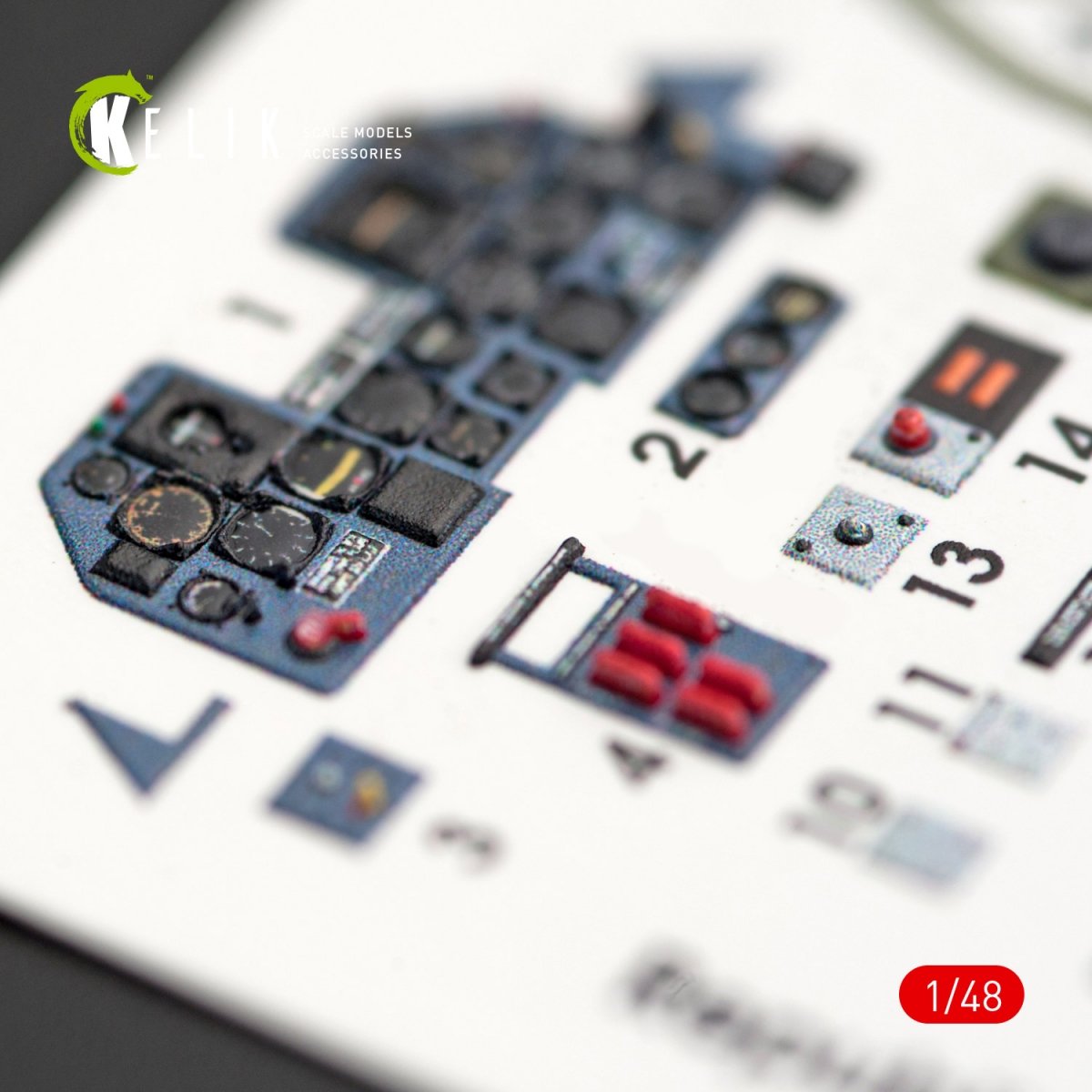KELIK K48014 P-47M &amp;quot;THUNDERBOLT&amp;quot; INTERIOR 3D DECALS FOR TAMIYA KIT 1/48 – zdjęcie 3