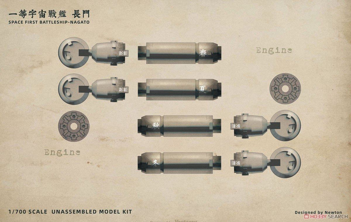 Suyata SRK-001 Space Rengo Kantai Nagato Space Main Battleship 1/700 – image 14