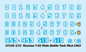 Trumpeter 07146 Russian T-62 Main Battle Tank Mod.1962 1/72 – zdjęcie 3