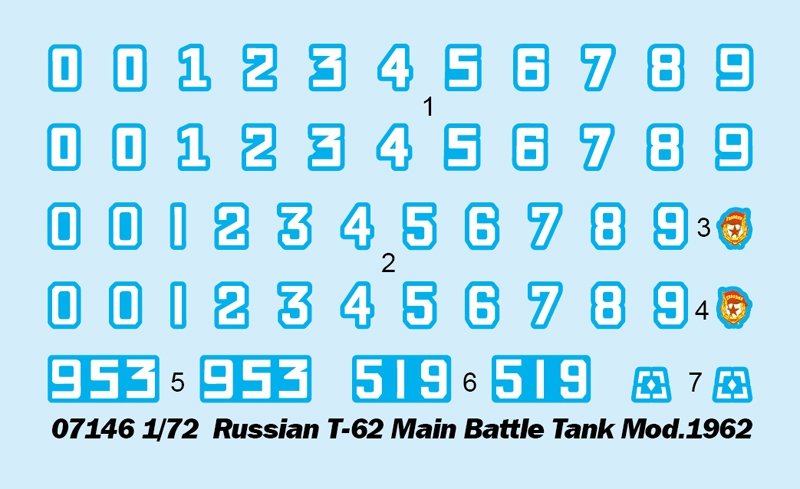 Trumpeter 07146 Russian T-62 Main Battle Tank Mod.1962 1/72 – zdjęcie 3