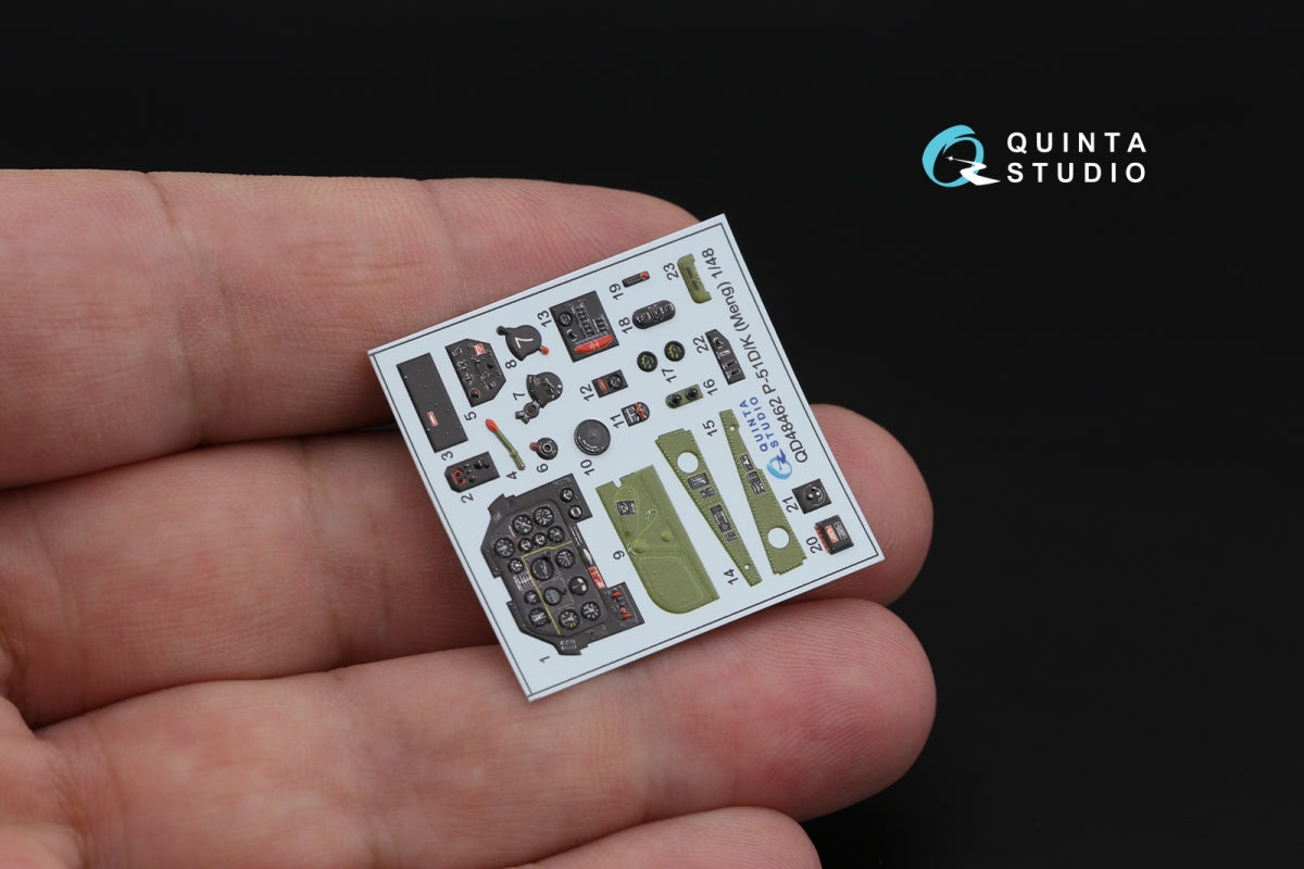Quinta Studio QD48462 P-51D/K 3D-Printed colored Interior on decal paper (Meng) 1/48 – image 5