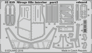 Eduard 32859 Mirage IIIc interior ITALERI 1/32 – zdjęcie 2