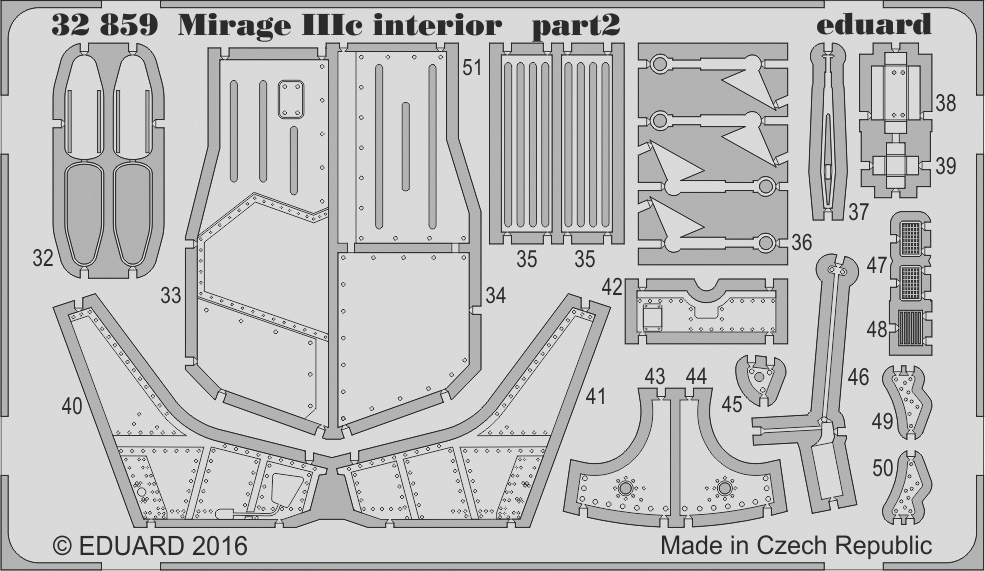 Eduard 32859 Mirage IIIc interior ITALERI 1/32 – zdjęcie 2