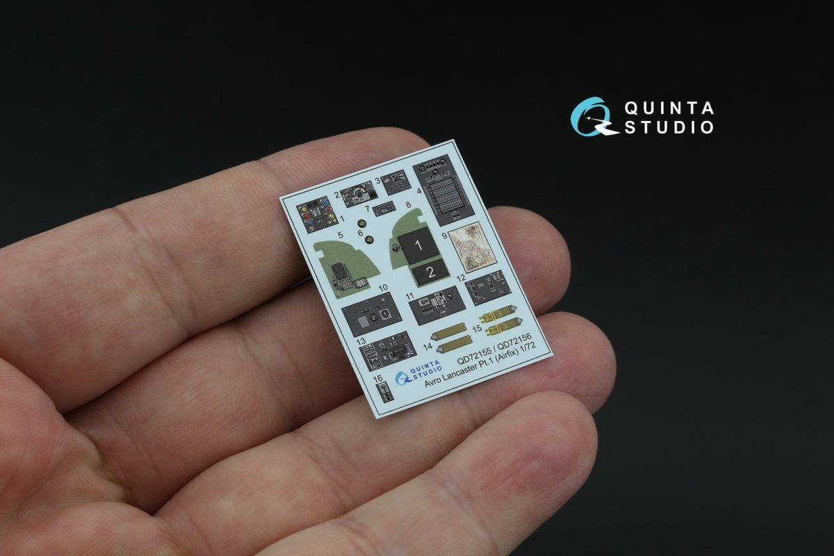 Quinta Studio QD72155 Avro Lancaster BI/III 3D-Printed colored Interior on decal paper (Airfix) 1/72 – image 4