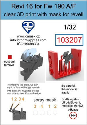 Omask 103207 Revi 16 for Fw 190D (Hasegawa) 1/32 – zdjęcie 2