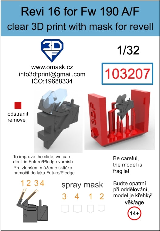 Omask 103207 Revi 16 for Fw 190D (Hasegawa) 1/32 – zdjęcie 2