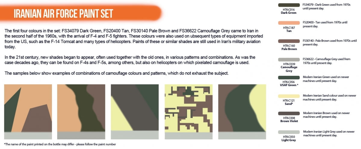 Hataka CS119 Iranian Air Force Paint Set – image 2