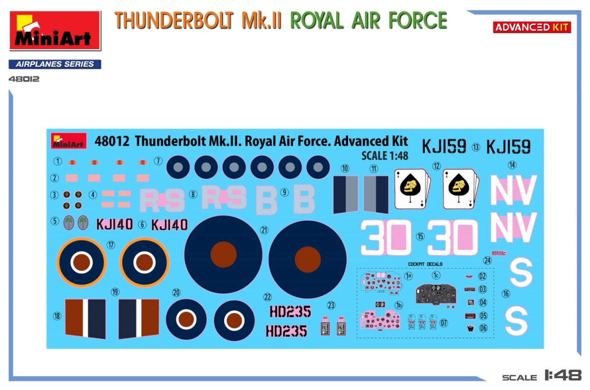 MiniArt 48012 THUNDERBOLT Mk.II. ROYAL AIR FORCE. ADVANCED KIT 1/48 – zdjęcie 2