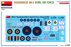 MiniArt 48012 THUNDERBOLT Mk.II. ROYAL AIR FORCE. ADVANCED KIT 1/48 – zdjęcie 2