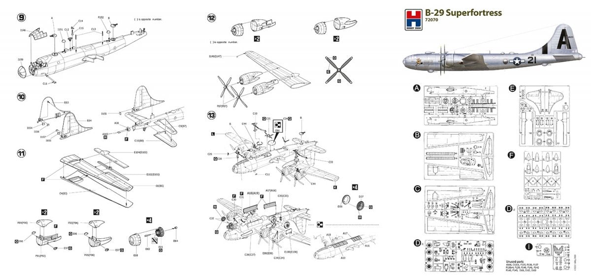 Hobby 2000 72070 B-29 Superfortress ( ACADEMY + CARTOGRAF + MASKI ) 1/72 – zdjęcie 2