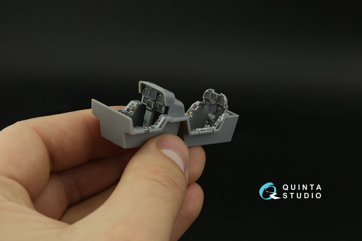 Quinta Studio QDS-48374 F/A-18F early 3D-Printed &amp;amp; coloured Interior on decal paper (Hobby Boss) (small version) 1/48 – zdjęcie 11