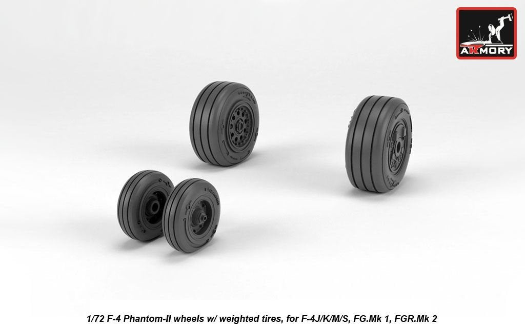 Armory Models AW72330 F-4 Phantom-II wheels w/ weighted tires, late 1/72 – image 4