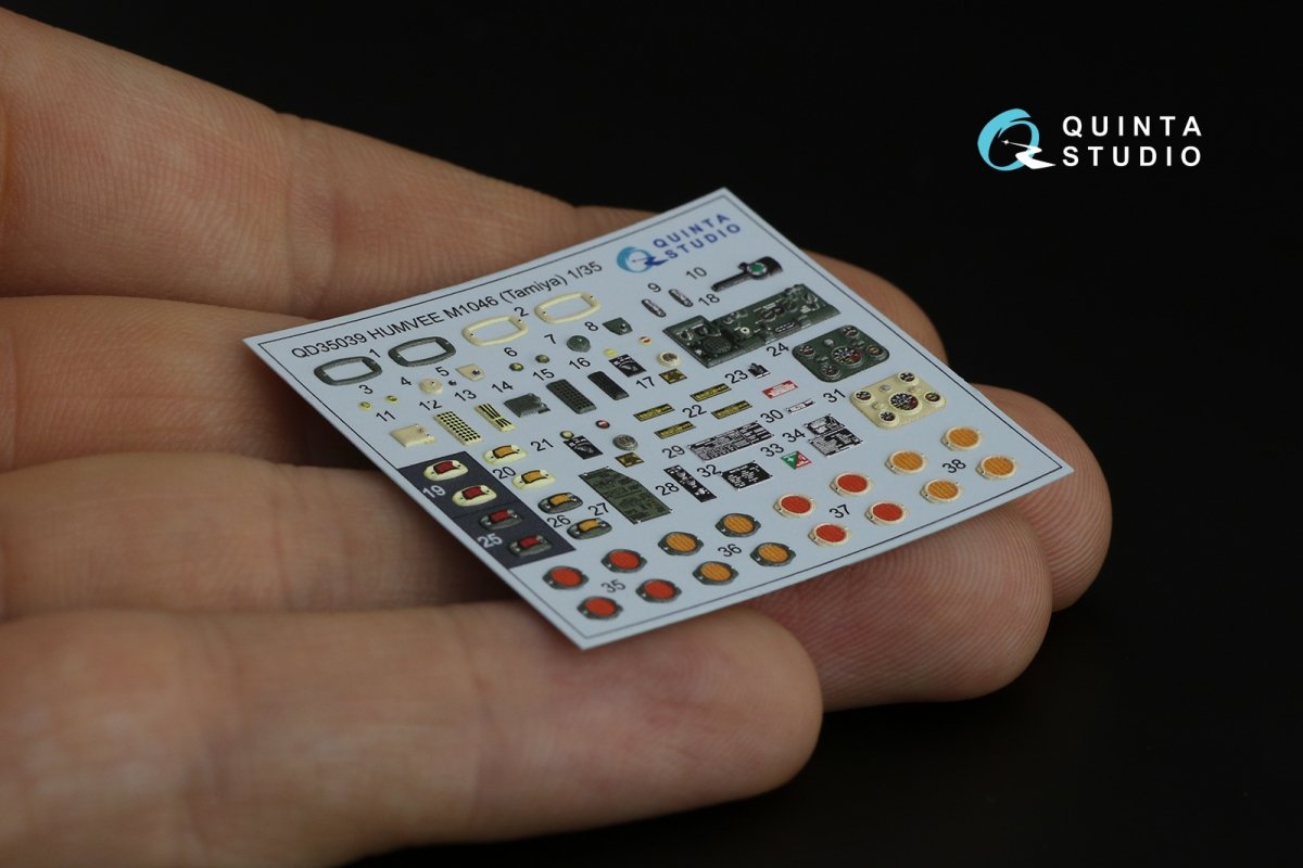 Quinta Studio QD35039 HUMVEE Family 3D-Printed &amp;amp; coloured Interior on decal paper (Tamiya) 1/35 – zdjęcie 12