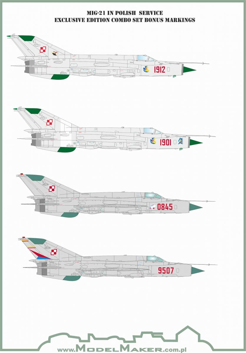 ModelMaker Decals CS48001 MiG-21 in Polish service exclusive edition COMBO SET 1/48 – zdjęcie 2
