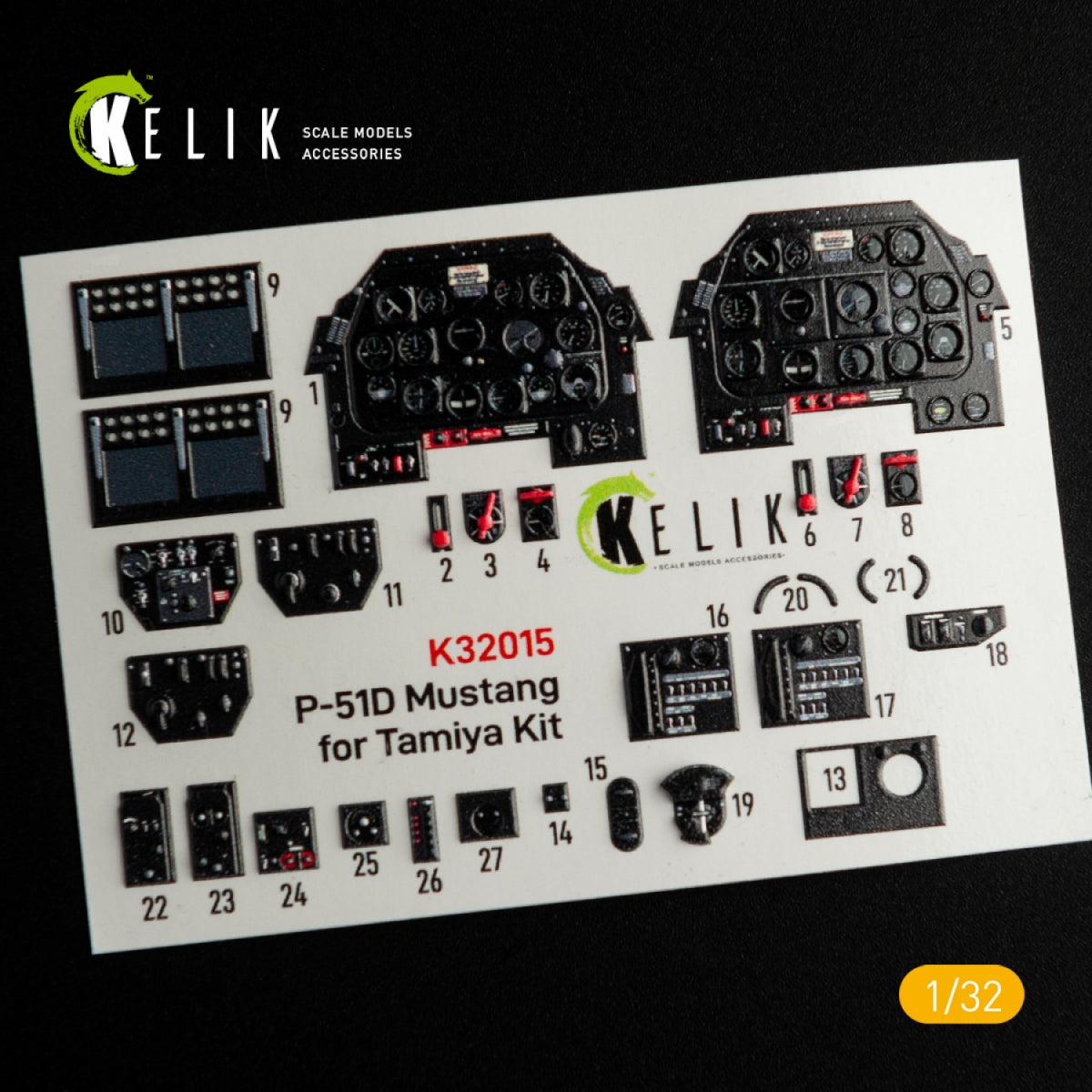 KELIK K32015 P-51D MUSTANG - INTERIOR 3D DECAL FOR TAMIYA KIT 1/32 – image 2