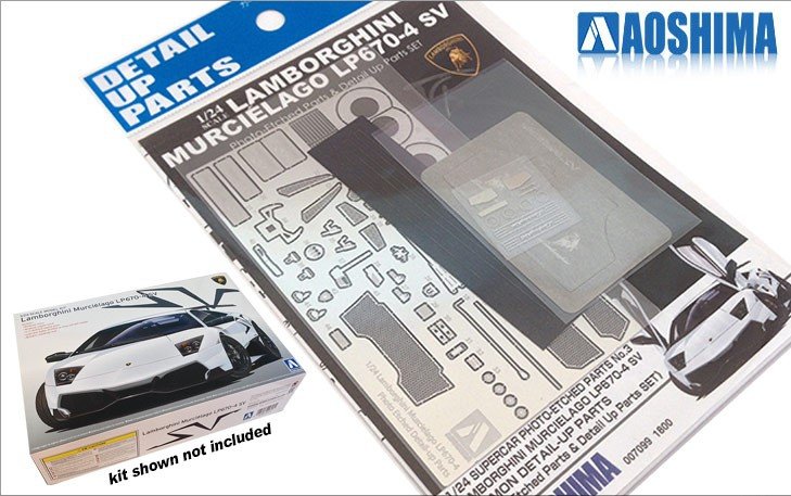Aoshima 00709 Lamborghini Murcielago LP670-4 SV Photoetched Detail-up Set 1/24