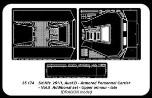 Aber 35174 Sd.Kfz. 251/1 Ausf.D. cz.8 gorny pancerz pozny (DRA) 1/35 – imagen 2