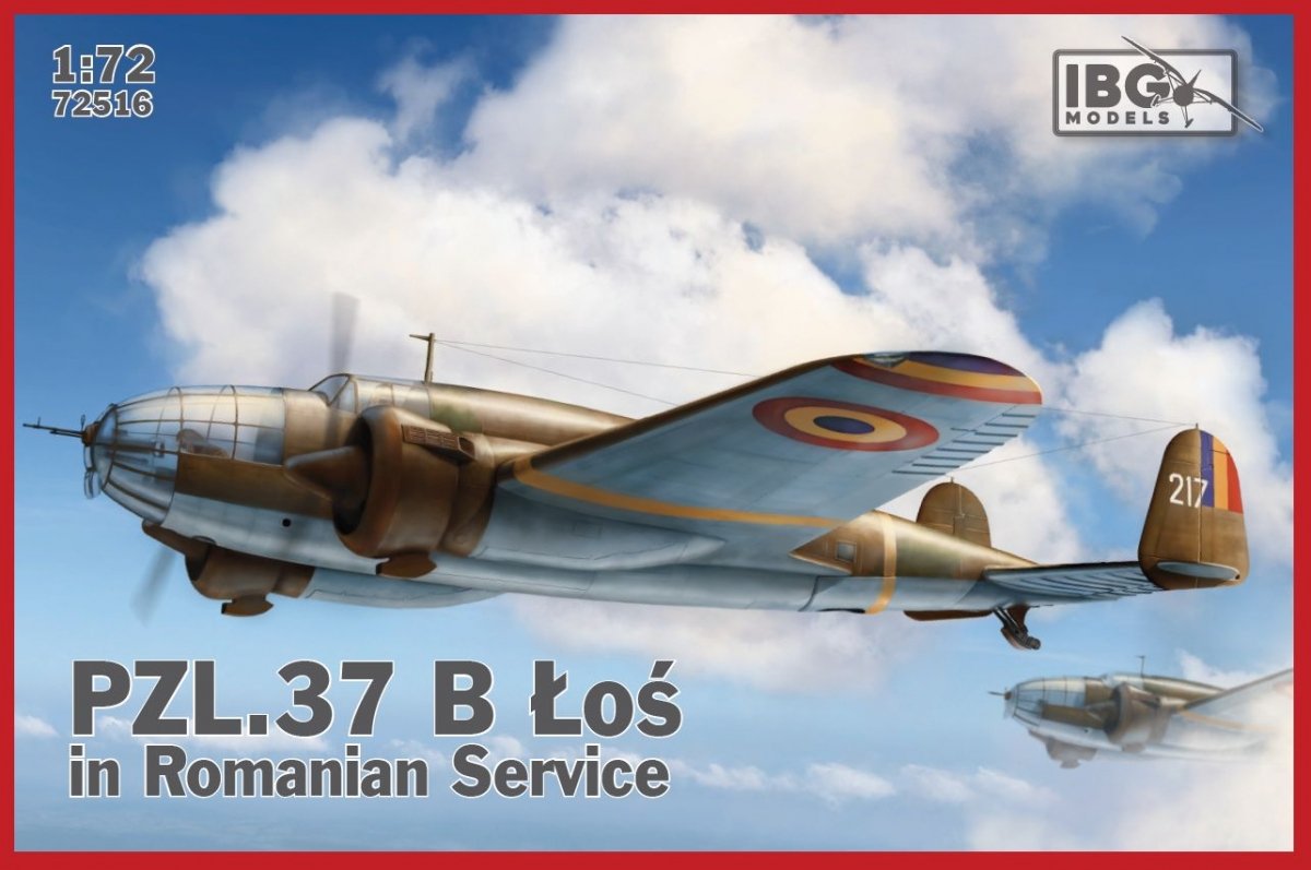 IBG 72516 PZL 37B Łoś en service roumain 1/72