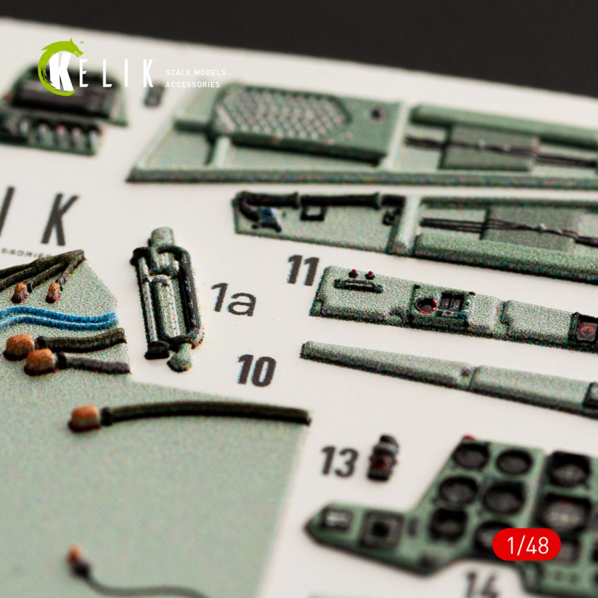 KELIK K48052 SU-27UB FLANKER INTERIOR 3D DECALS FOR GWH KIT 1/48 – image 3