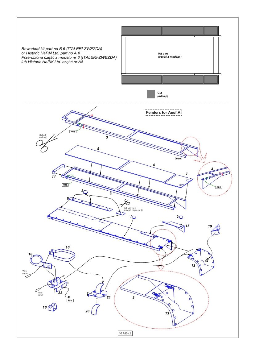 Aber 35A063 Fenders for Panzer I, Ausf.A and B (1/35) – image 5