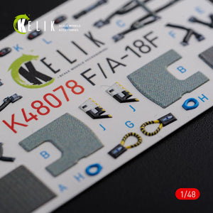 KELIK K48078 F/A-18F Super Hornet interior 3D decals for MENG kit 1/48 – zdjęcie 11