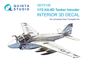 Quinta Studio QD72146 KA-6D Intruder 3D-Printed colored Interior on decal paper (conversion from Trumpeter) 1/72