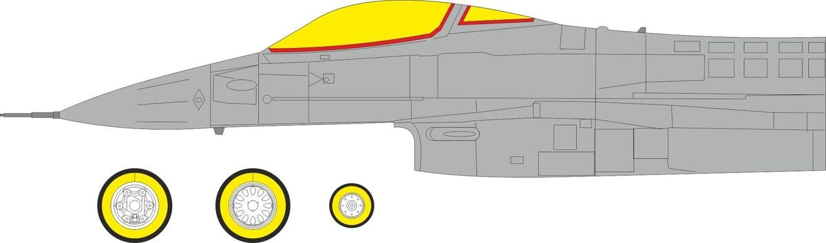 Eduard EX1180 Lockheed Martin F-16 CJ Block 50 - TFace Mask Set Tamiya 1/48