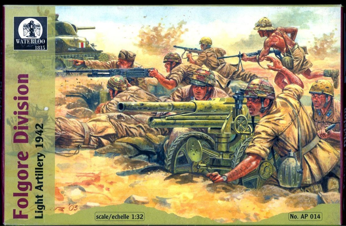 Waterloo 1815 AP014 Folgore Division Light Artillery 1942 1/32