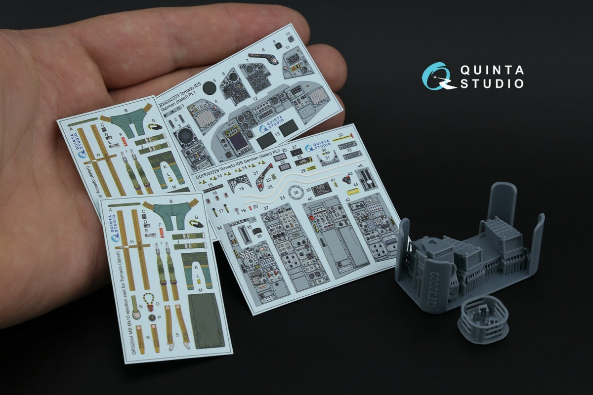 Quinta Studio QD+32229 Tornado IDS German 3D-Printed &amp;amp; coloured Interior on decal paper (Italeri) (with 3D-printed resin parts) 1/32 – zdjęcie 2