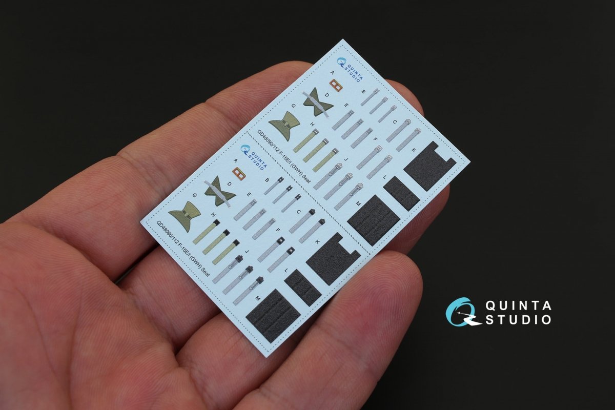 Quinta Studio QD48090 F-15E 3D-Printed &amp;amp; coloured Interior on decal paper (for GWH kit) 1/48 – zdjęcie 5