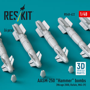 RESKIT RS48-0422 AASM-250 &amp;quot;Hammer&amp;quot; (6 pcs) (3D Printed) 1/48
