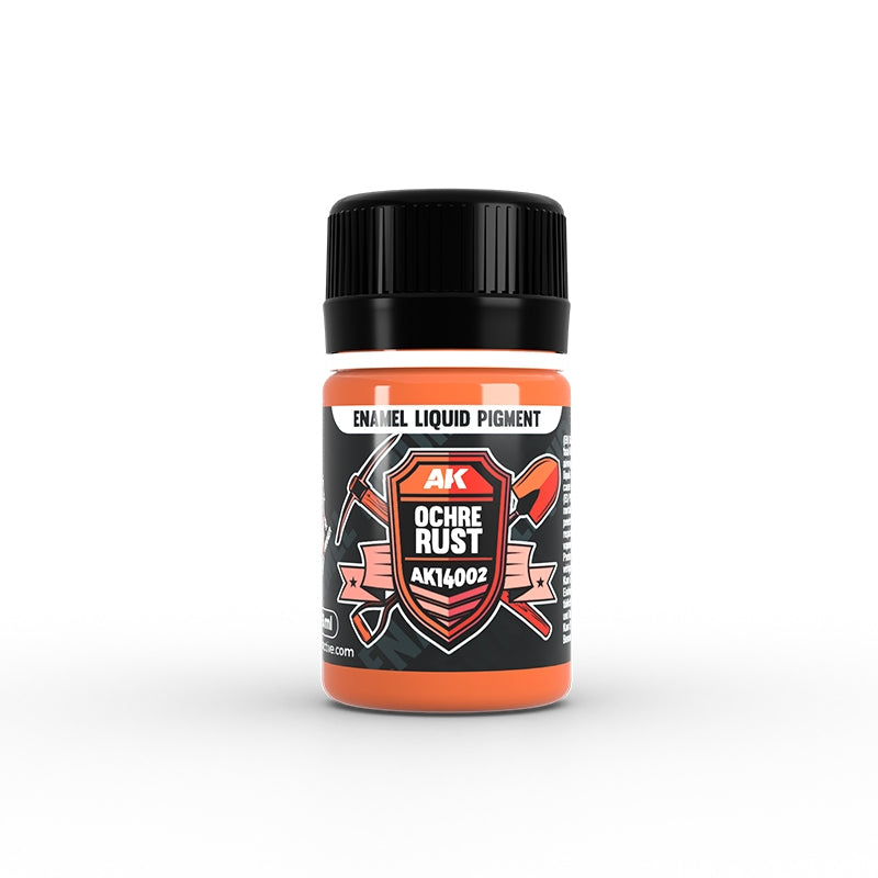 AK Interactive AK14002 OCHRE RUST – ENAMEL LIQUID PIGMENT 35ml