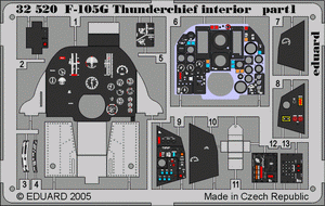 Eduard 32520 F-105G interior 1/32 TRUMPETER – zdjęcie 5